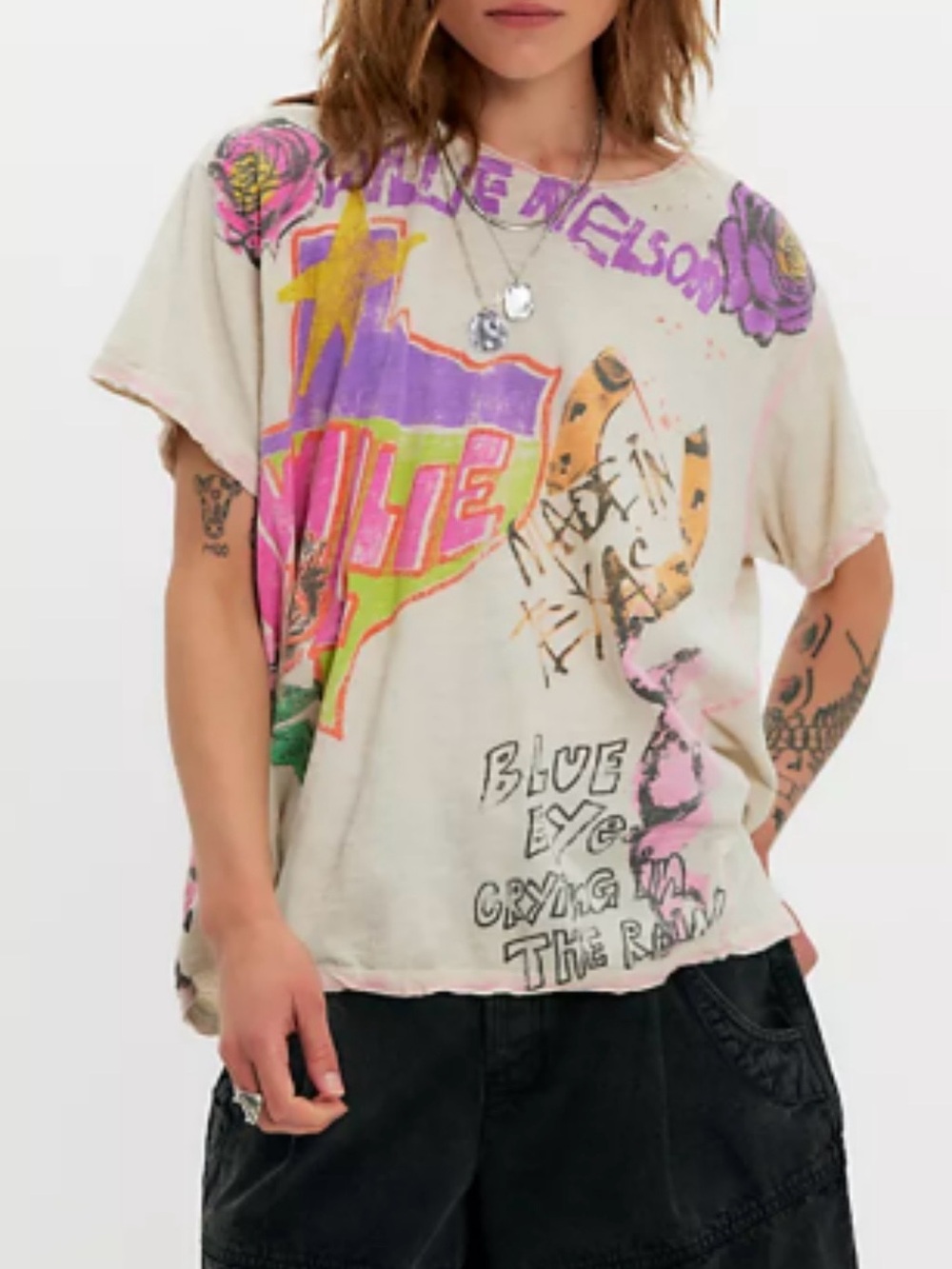 Magnolia Pearl x Willie Nelson Standing Oversized Tee OS NWT